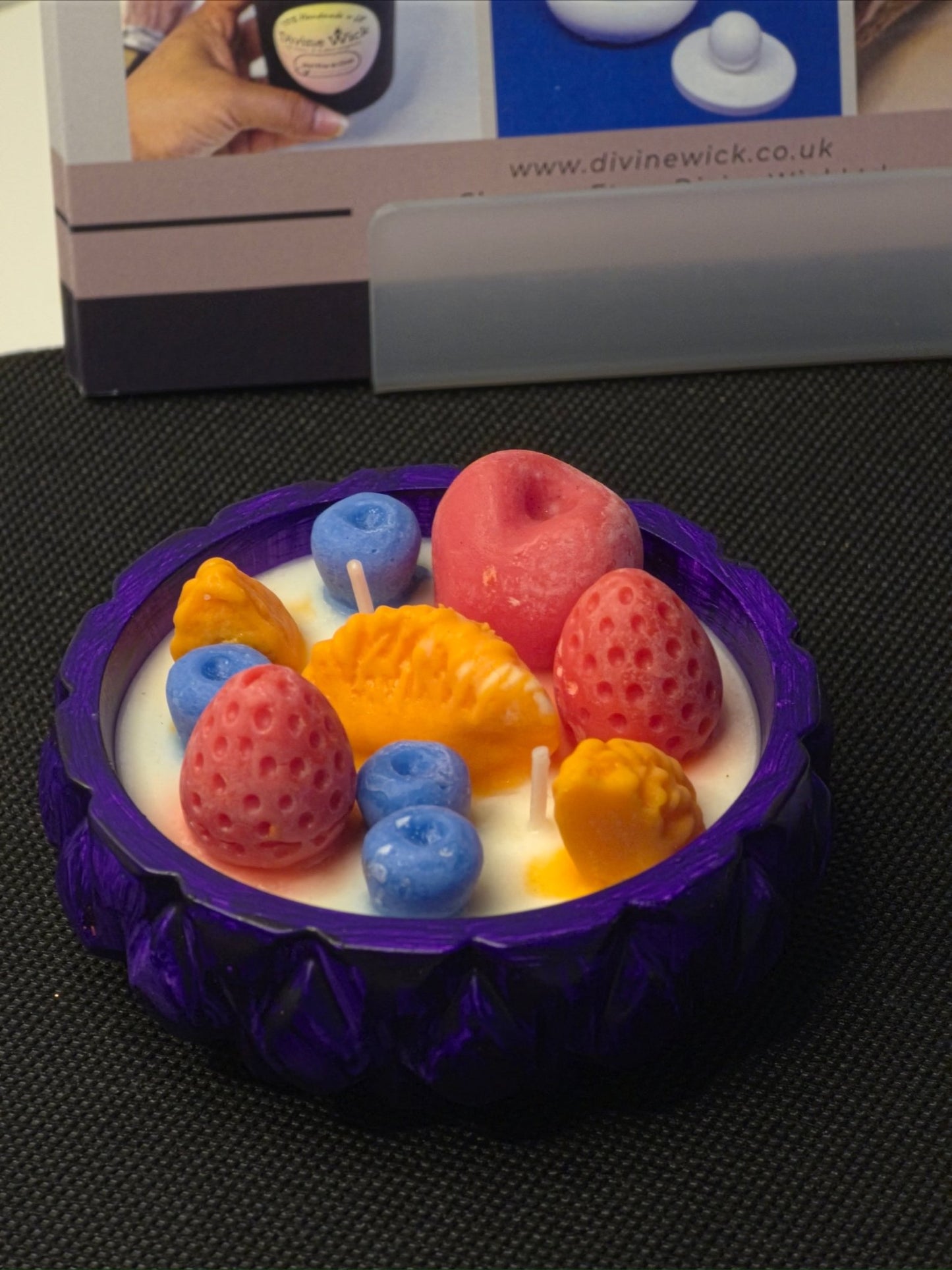 Glow Nest handmade scented candle with elegant gypsum holder UK