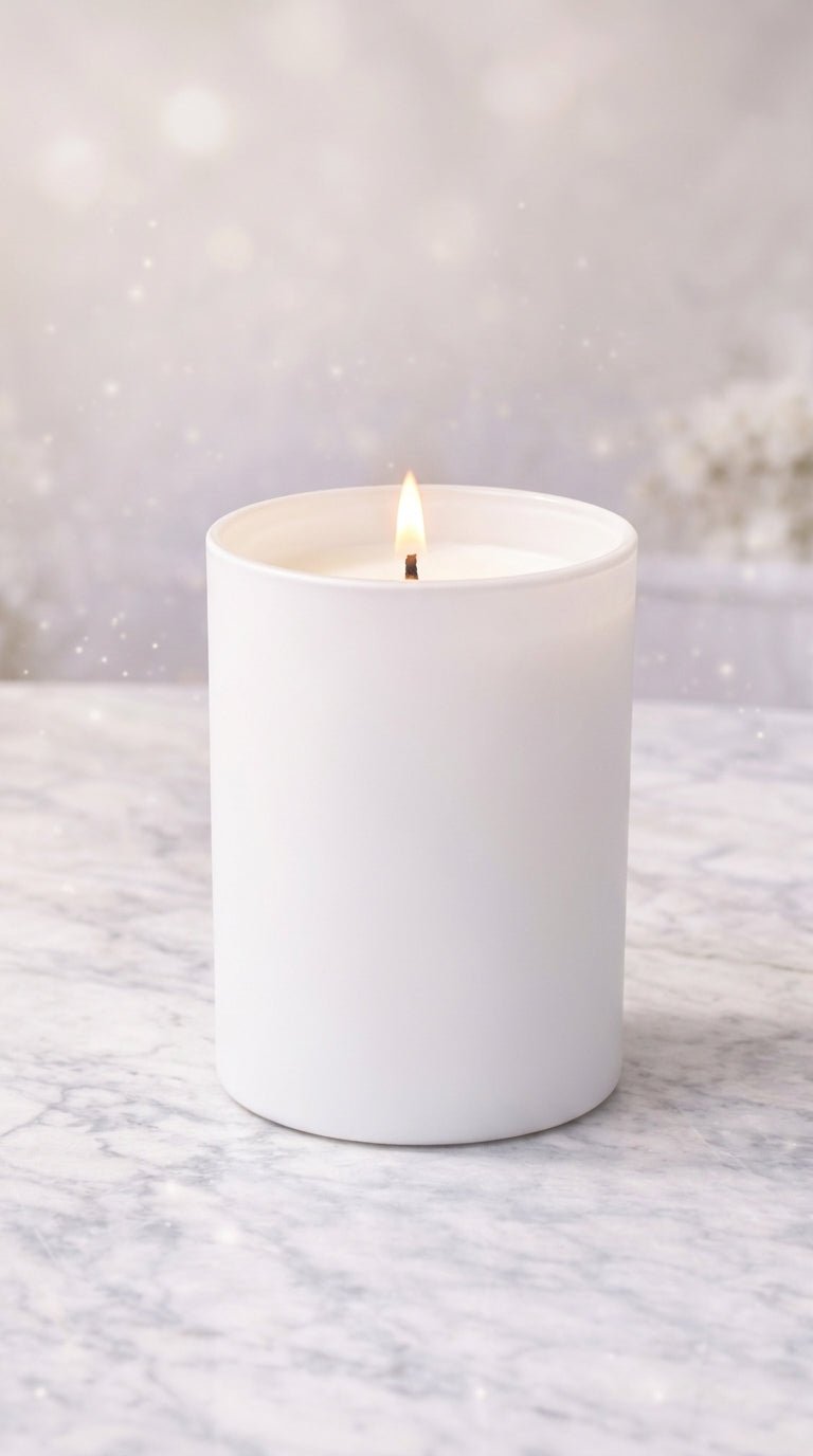 4. Scented handmade candles with transparent glass jar