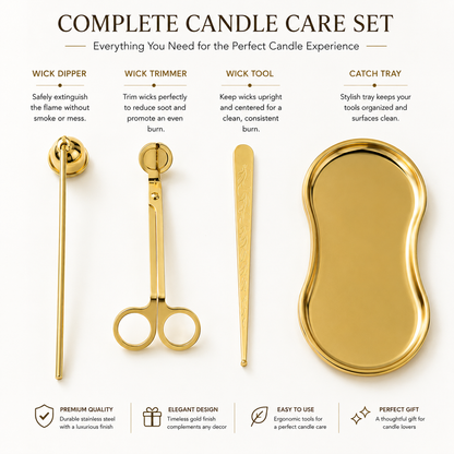 4-Piece Candle Care Kit – Luxury Candle Accessories Set