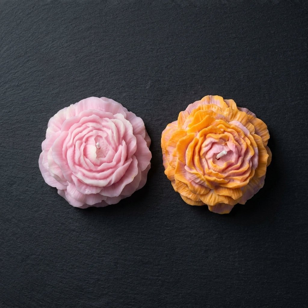 Handmade rose candle for romantic UK home décor