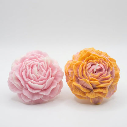 Natural handmade candles with rose-inspired design UK