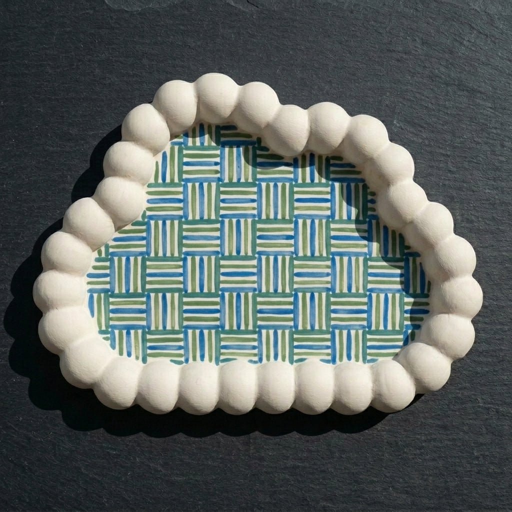 Decorative cloud tray for handmade candles and wax melts