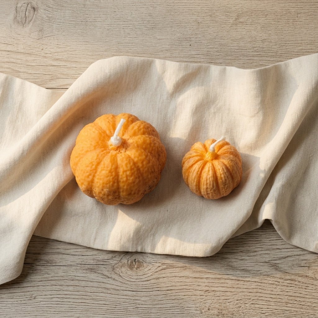 Handmade candles for cosy Halloween home styling UK