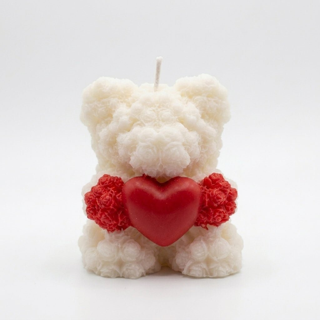 Teddy Bear Candle natural handmade candles by Divine Wick