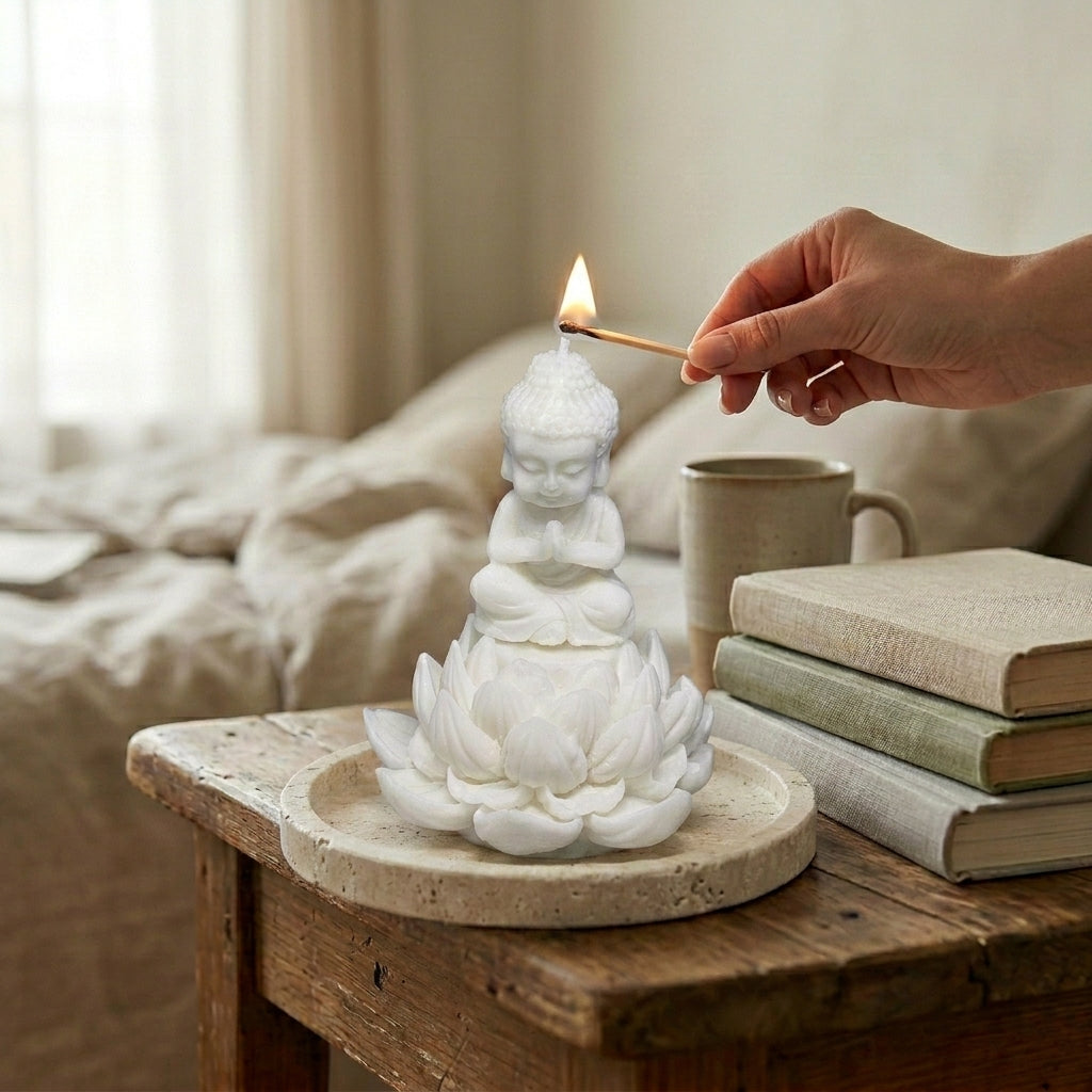 Scented handmade candles with flower fragrance option