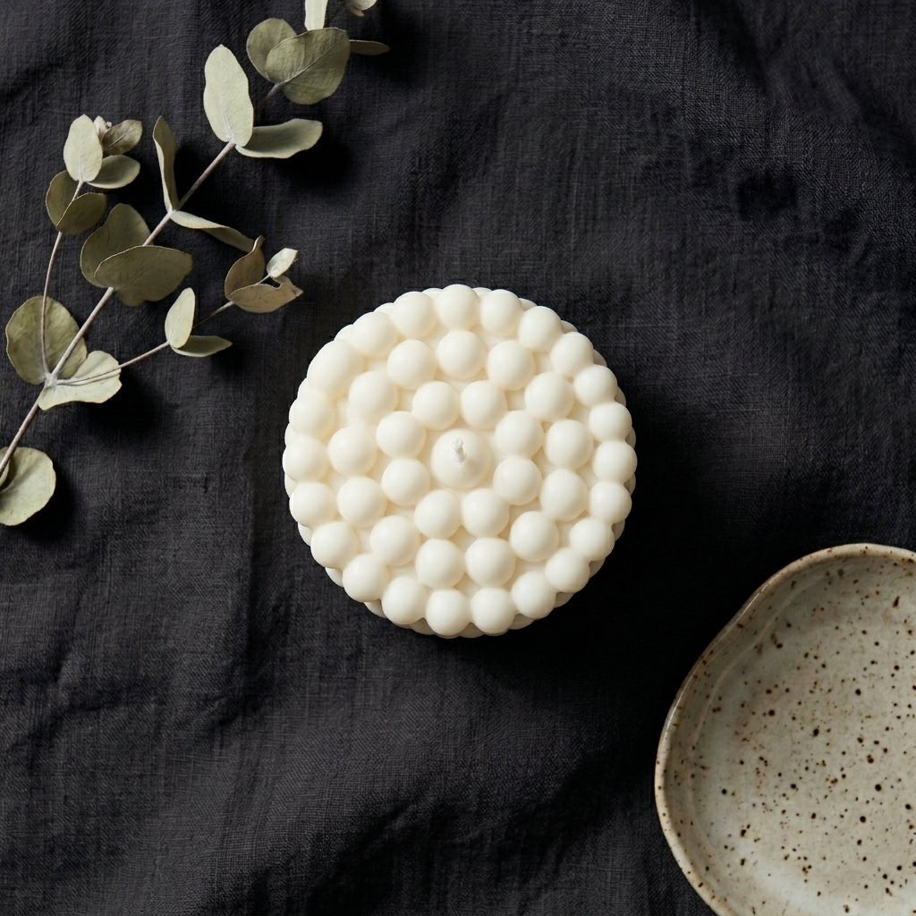 5.	Scented handmade candle with floral fragrance option