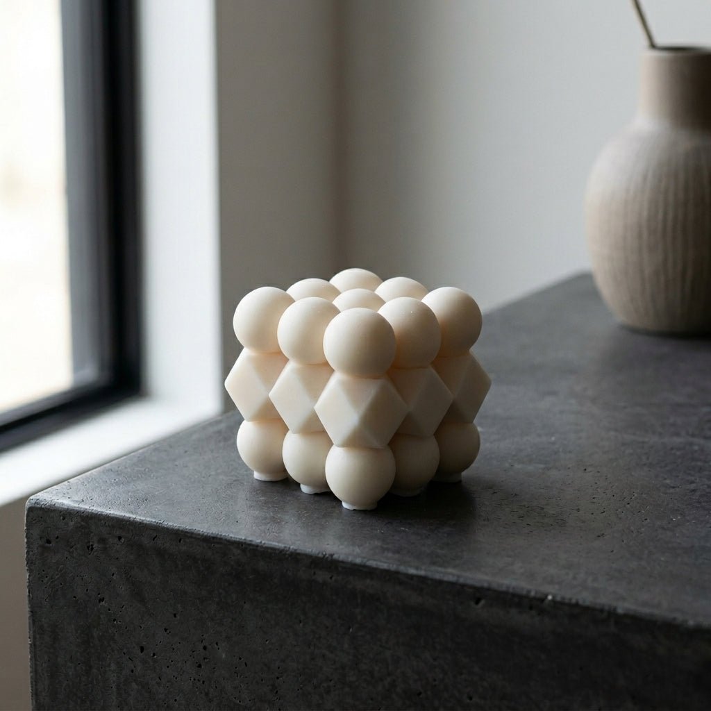 Divine Wick Cube Candle with calming fragrance