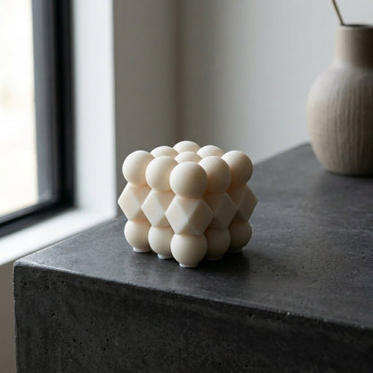 Divine Wick Cube Candle with calming fragrance