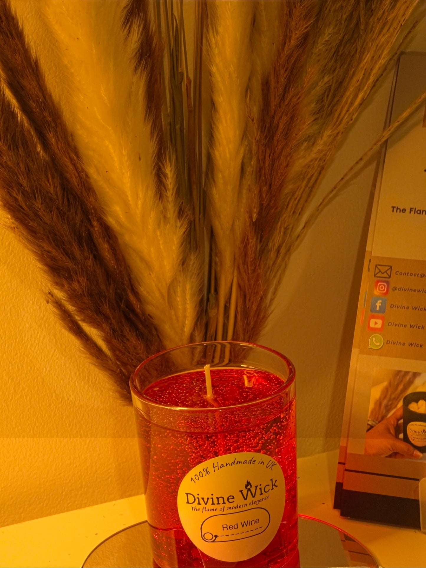 Red Wine handmade scented candle by Divine Wick