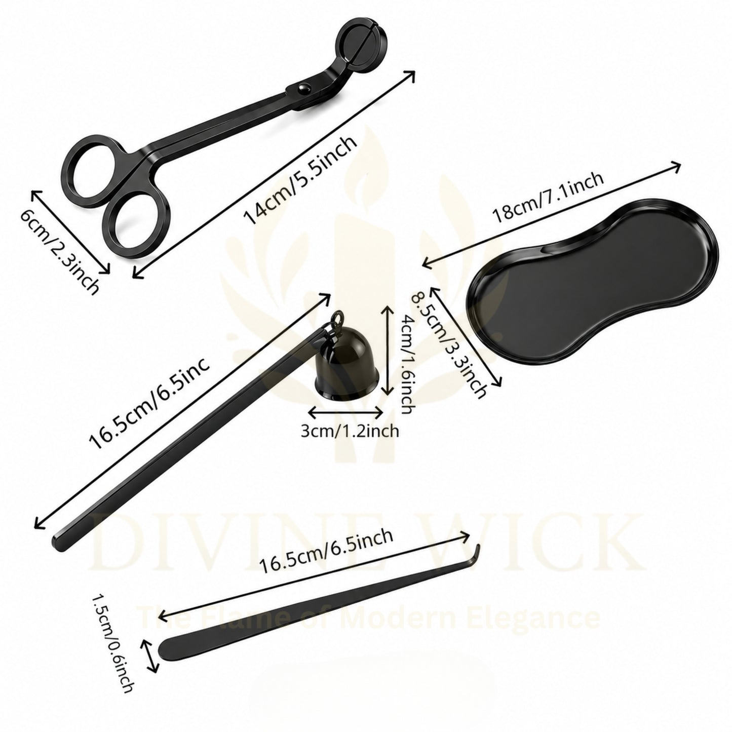 4-Piece Candle Care Kit – Luxury Candle Accessories Set